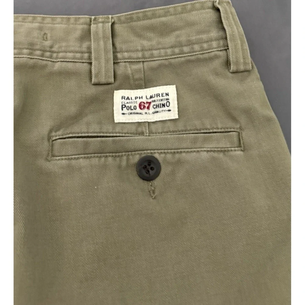 VTG Polo Ralph Lauren Pants Men's Size 36X30 Green RL 67 Chino Cargo Classic